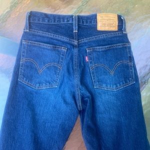 levi wedgie jeans medium dark wash